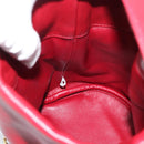PRADA Petit Sack Hand Bag Leather Red Gold Auth 189049SM-18