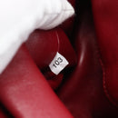 PRADA Petit Sack Hand Bag Leather Red Gold Auth 189049SM-19