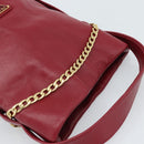 PRADA Petit Sack Hand Bag Leather Red Gold Auth 189049SM-6