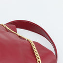 PRADA Petit Sack Hand Bag Leather Red Gold Auth 189049SM-8