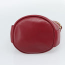 PRADA Petit Sack Hand Bag Leather Red Gold Auth 189049SM-9