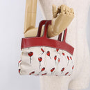 Miu Miu Hand Bag Canvas White Gold Auth 189051A-22