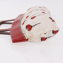 Miu Miu Hand Bag Canvas White Gold Auth 189051A-5