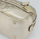 GUCCI GG Canvas Guccissima Shoulder Bag Leather Gold 152462 Auth 189052V-10