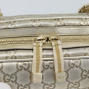 GUCCI GG Canvas Guccissima Shoulder Bag Leather Gold 152462 Auth 189052V-14