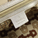 GUCCI GG Canvas Guccissima Shoulder Bag Leather Gold 152462 Auth 189052V-15