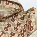 GUCCI GG Canvas Guccissima Shoulder Bag Leather Gold 152462 Auth 189052V-17