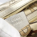GUCCI GG Canvas Guccissima Shoulder Bag Leather Gold 152462 Auth 189052V-22