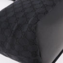 GUCCI Bamboo GG Canvas Shoulder Bag Black Silver 000 0531 Auth 189053A-12