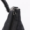 GUCCI Bamboo GG Canvas Shoulder Bag Black Silver 000 0531 Auth 189053A-14