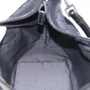 GUCCI Bamboo GG Canvas Shoulder Bag Black Silver 000 0531 Auth 189053A-18
