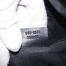 GUCCI Bamboo GG Canvas Shoulder Bag Black Silver 000 0531 Auth 189053A-21