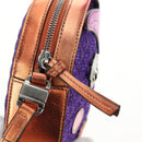 GUCCI Children's Pineapple Shoulder Bag Leather Purple Silver Auth 189054SAM-21