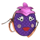 GUCCI Children's Pineapple Shoulder Bag Leather Purple Silver Auth 189054SAM-1