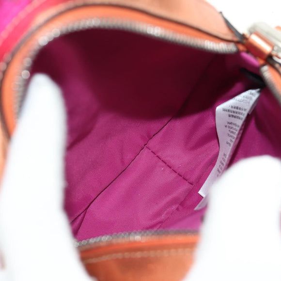GUCCI Children's Pineapple Shoulder Bag Leather Purple Silver Auth 189054SAM