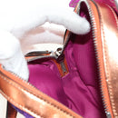 GUCCI Children's Pineapple Shoulder Bag Leather Purple Silver Auth 189054SAM-24