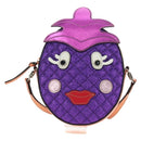 GUCCI Children's Pineapple Shoulder Bag Leather Purple Silver Auth 189054SAM-13