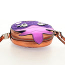GUCCI Children's Pineapple Shoulder Bag Leather Purple Silver Auth 189054SAM-6