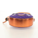 GUCCI Children's Pineapple Shoulder Bag Leather Purple Silver Auth 189054SAM-5