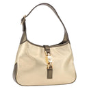 GUCCI Jackie Hand Pouch Leather Gold 005 0775 Auth 189055V-1
