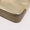 GUCCI Jackie Hand Pouch Leather Gold 005 0775 Auth 189055V-11