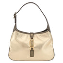 GUCCI Jackie Hand Pouch Leather Gold 005 0775 Auth 189055V-2
