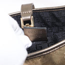 GUCCI Jackie Hand Pouch Leather Gold 005 0775 Auth 189055V-20