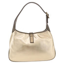 GUCCI Jackie Hand Pouch Leather Gold 005 0775 Auth 189055V-3