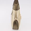 GUCCI Jackie Hand Pouch Leather Gold 005 0775 Auth 189055V-5
