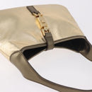 GUCCI Jackie Hand Pouch Leather Gold 005 0775 Auth 189055V-6