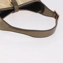 GUCCI Jackie Hand Pouch Leather Gold 005 0775 Auth 189055V-7