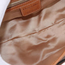 Christian Dior Trotter Canvas Romantic Chain Bag PVC Brown Silver Auth 189056-22