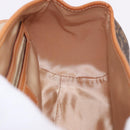 Christian Dior Trotter Canvas Romantic Chain Bag PVC Brown Silver Auth 189056-23