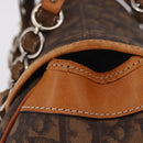 Christian Dior Trotter Canvas Romantic Chain Bag PVC Brown Silver Auth 189056-5