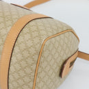 CELINE Macadam Canvas Boston Bag PVC 2way Beige Gold Auth 189057A-12