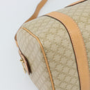 CELINE Macadam Canvas Boston Bag PVC 2way Beige Gold Auth 189057A-13