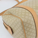 CELINE Macadam Canvas Boston Bag PVC 2way Beige Gold Auth 189057A-15