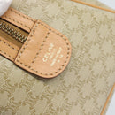 CELINE Macadam Canvas Boston Bag PVC 2way Beige Gold Auth 189057A-17