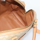 CELINE Macadam Canvas Boston Bag PVC 2way Beige Gold Auth 189057A-19