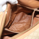 CELINE Macadam Canvas Boston Bag PVC 2way Beige Gold Auth 189057A-22