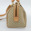 CELINE Macadam Canvas Boston Bag PVC 2way Beige Gold Auth 189057A-5