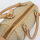 CELINE Macadam Canvas Boston Bag PVC 2way Beige Gold Auth 189057A-6