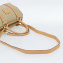 CELINE Macadam Canvas Boston Bag PVC 2way Beige Gold Auth 189057A-9
