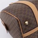 CELINE Macadam Canvas Boston Bag PVC Leather 2way Brown Gold Auth 189058-14