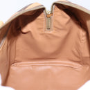 CELINE Macadam Canvas Boston Bag PVC Leather 2way Brown Gold Auth 189058-20