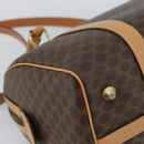 CELINE Macadam Canvas Boston Bag PVC Leather 2way Brown Gold Auth 189058A-17