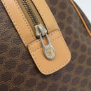 CELINE Macadam Canvas Boston Bag PVC Leather 2way Brown Gold Auth 189058A-18