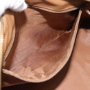 CELINE Macadam Canvas Boston Bag PVC Leather 2way Brown Gold Auth 189058A-22