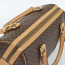 CELINE Macadam Canvas Boston Bag PVC Leather 2way Brown Gold Auth 189058A-6