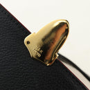 SAINT LAURENT Hand Bag Leather 2way Black Gold Auth 189059A-11